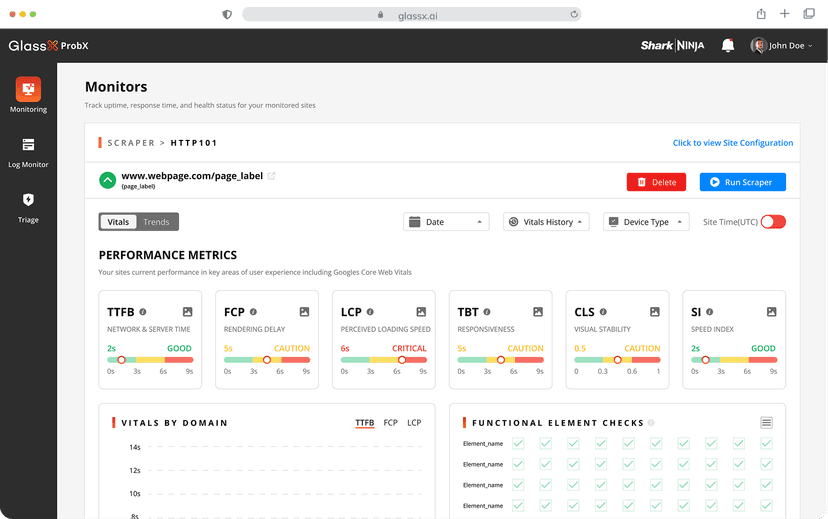 Advanced Web Scraper Monitoring