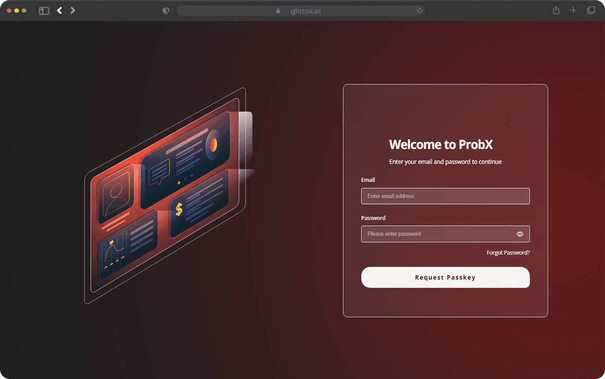 SentriX authentication interface